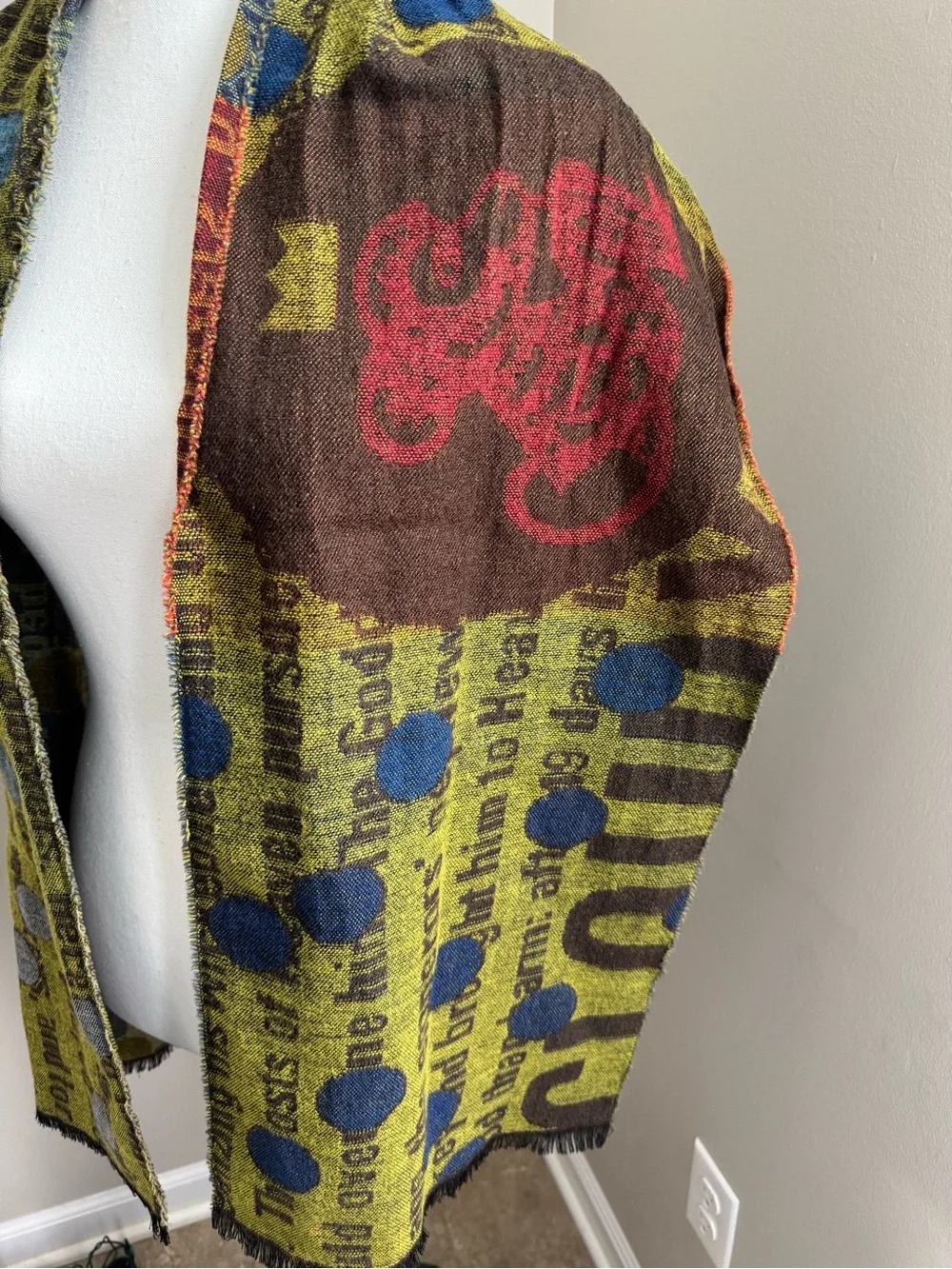 Walter Van Beirendonck Monkey King Journey To The West Woven Scarf Rare 66”